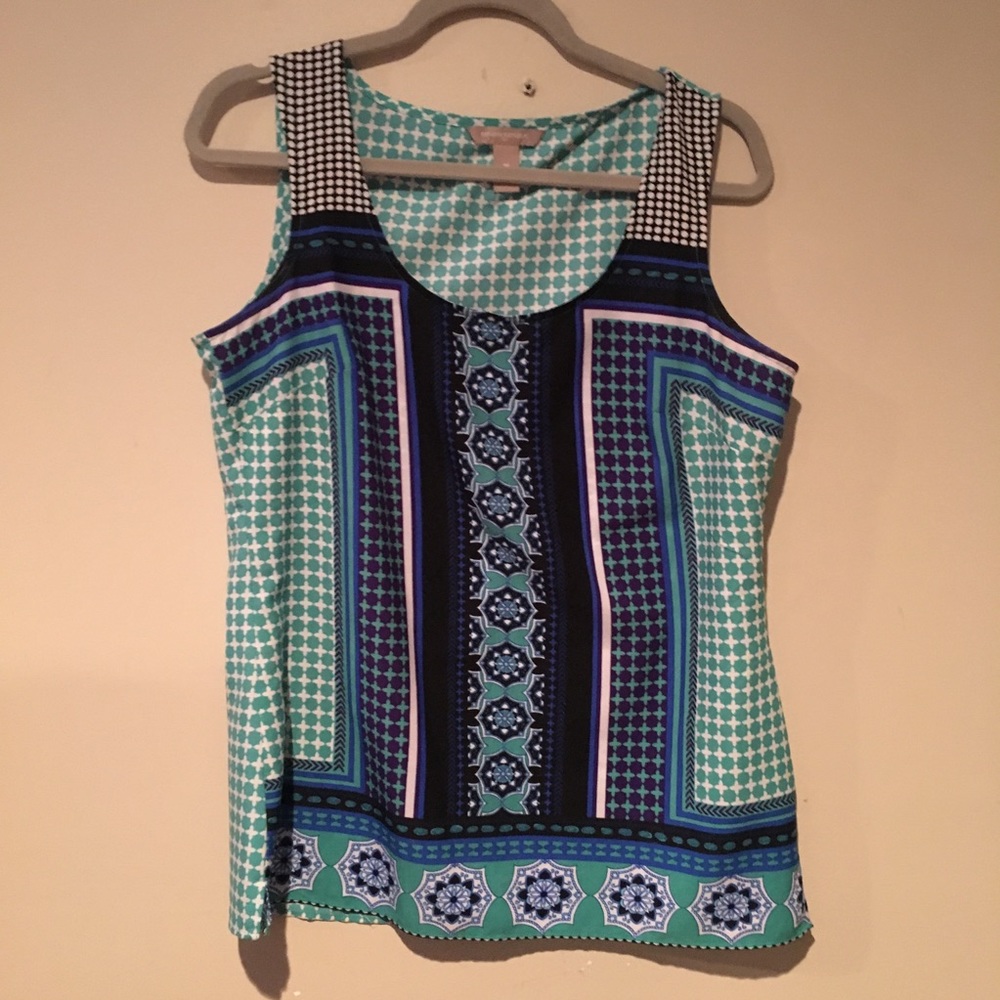 Sleeveless print tank